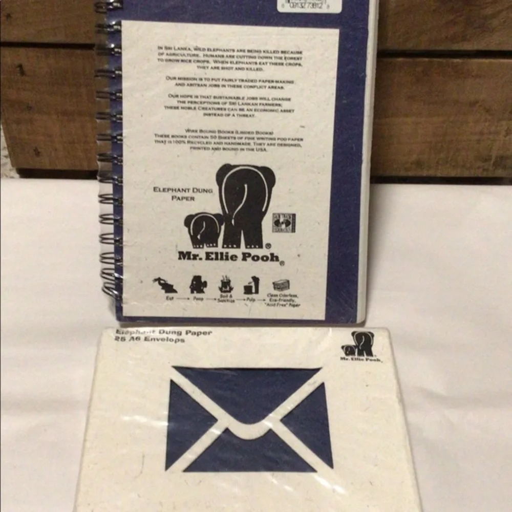 Mr. Ellie Pooh‎ Elephant Dung paper and envelopes Fair trade Gift Stationary